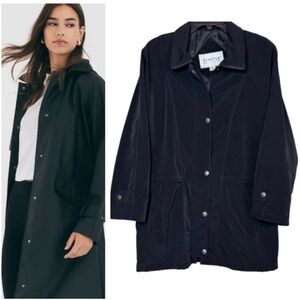 Trench Coat Lightweight Utility Rain Coat VTG London Fog Dress Black Size Medium